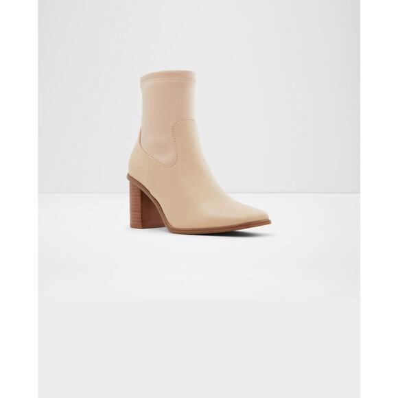 Aldo Marta Beige Ankle Booties Size 7 - Picture 1 of 15